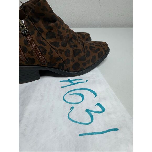 Blowfish Malibu Leopard Canvas Print Comfort  Booties Woman's Size 6 See Notes - Picture 16 of 16